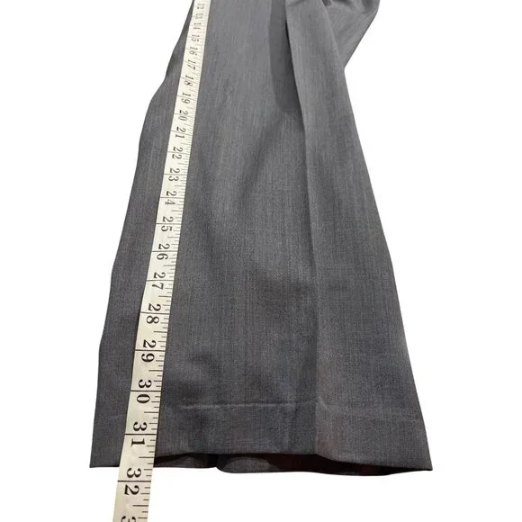 Calvin Klein Mens Gray 2-Piece Suit 46L Jacket & Pants 100% Wool Classic Fit - Picture 15 of 16